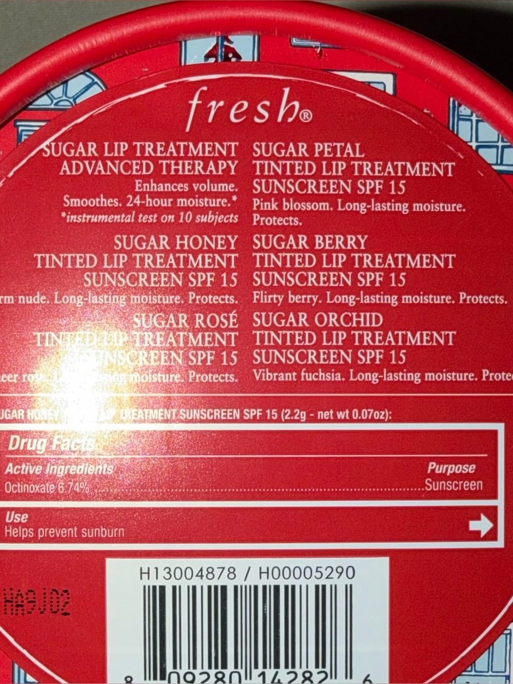 NWT! fresh, Sugar Lip Therapy Set — Red, Rose, Cream, Gold, Pink - Picture 4 of 4